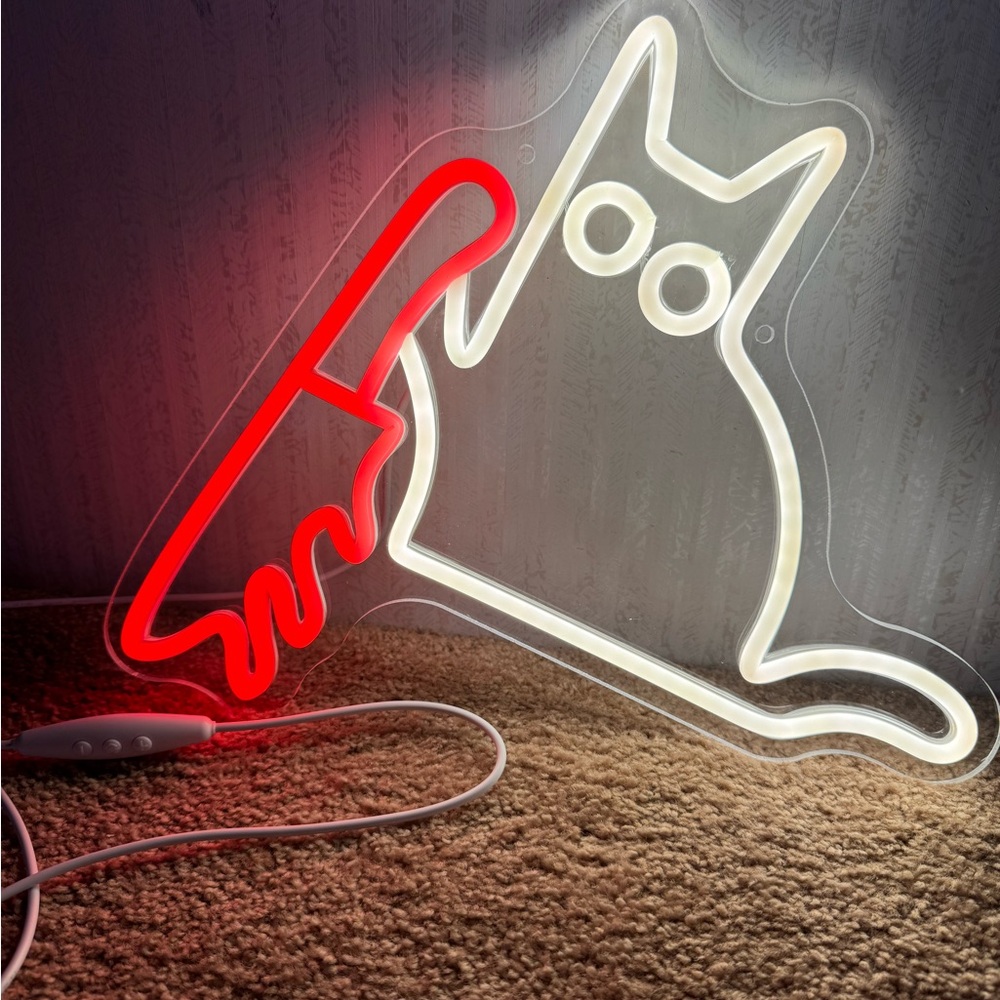 Cat Neon Light Sign - Picture 2 of 2